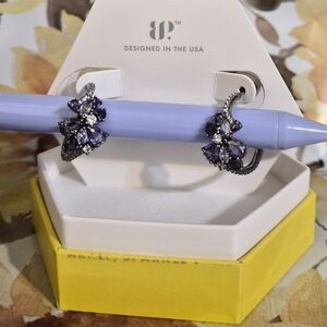 BP Amethyst and Silver Floral Earrings